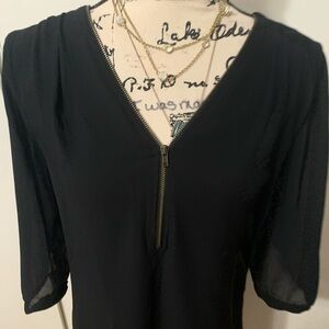 IZ Byer zip front lined dress